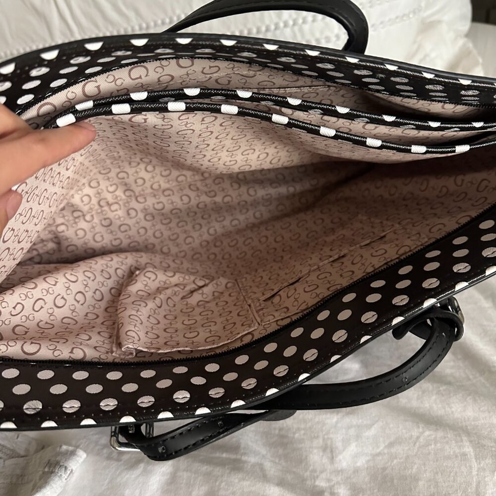 NWOT Guess Polka Dot Commuter Tote Bag - Picture 8 of 11